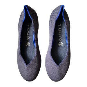ROTHY’S Comfort Shoe Maritime Navy Retired Classic Ballet Flat Rounded Toe Sz 8
